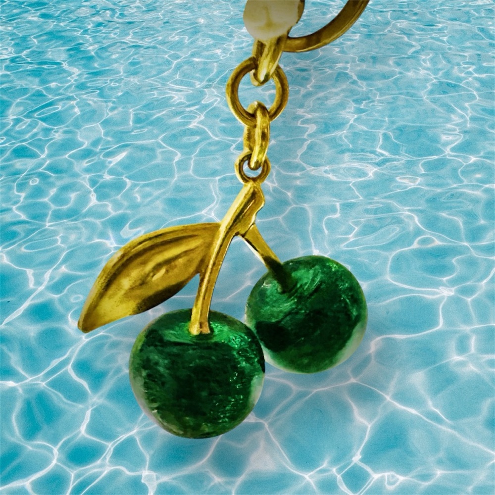 Rare Gold and Green Cherry Keychain - Picture 4 of 8